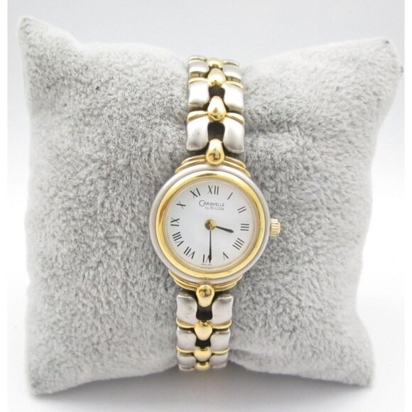 Women Caravelle by Bulova Quartz WR Analog 22mm Round Watch (H940) "New Battery" - Picture 1 of 11